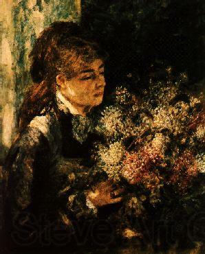 Pierre Renoir Woman with Lilacs Spain oil painting art
